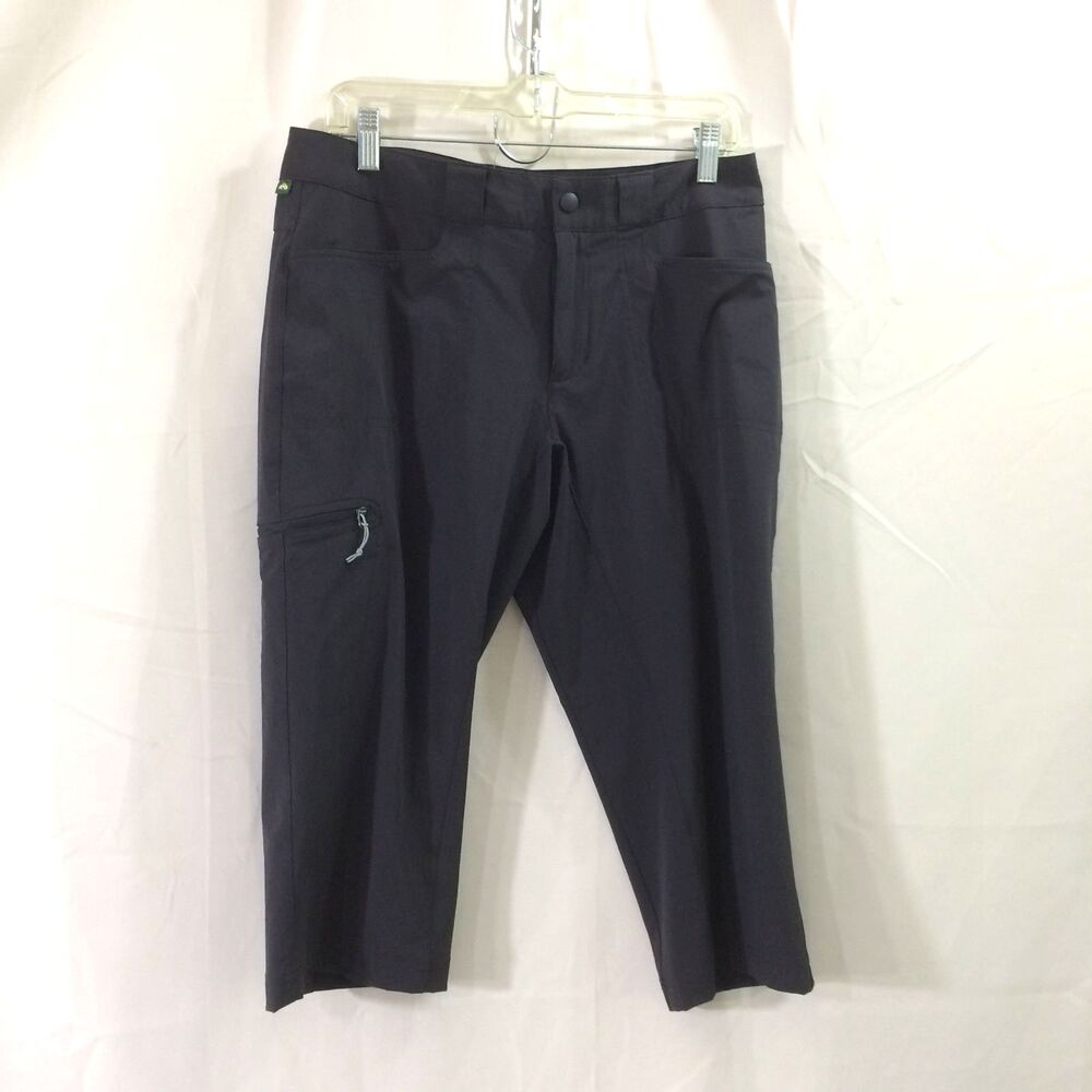 EMS Women’s Nickel Gray Cargo Skimmer Pants Size 6 Lightweight Nylon Spandex